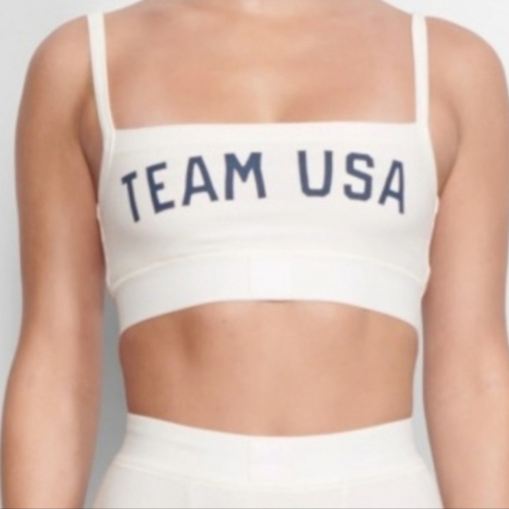 SKIMS Soft Lounge Bralette Team USA PARALYMPIC WHITE L, 2X
